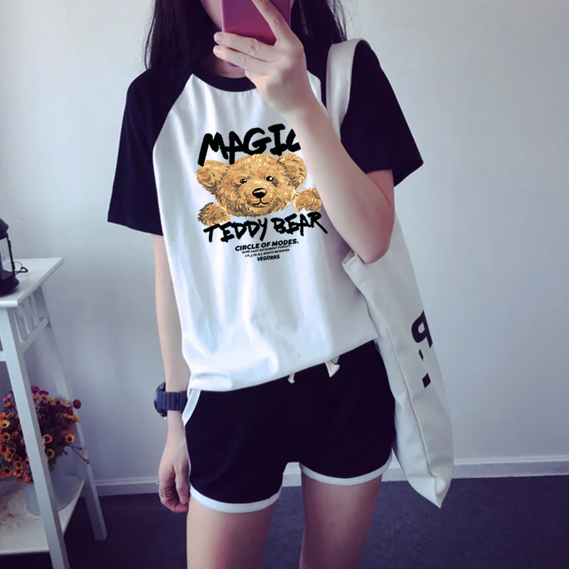 2 Peice Set Summer Women Print Bear Ulzzang Sweatshirt Harajuku Sweatsuit Oversize Sporty Short Top+Pants Suits Matching Sets
2 Peice Set Summer Women Print Bear Ulzzang Sweatshirt Harajuku Sweatsuit Oversize Sporty Short Top+Pants Suits Matching Sets