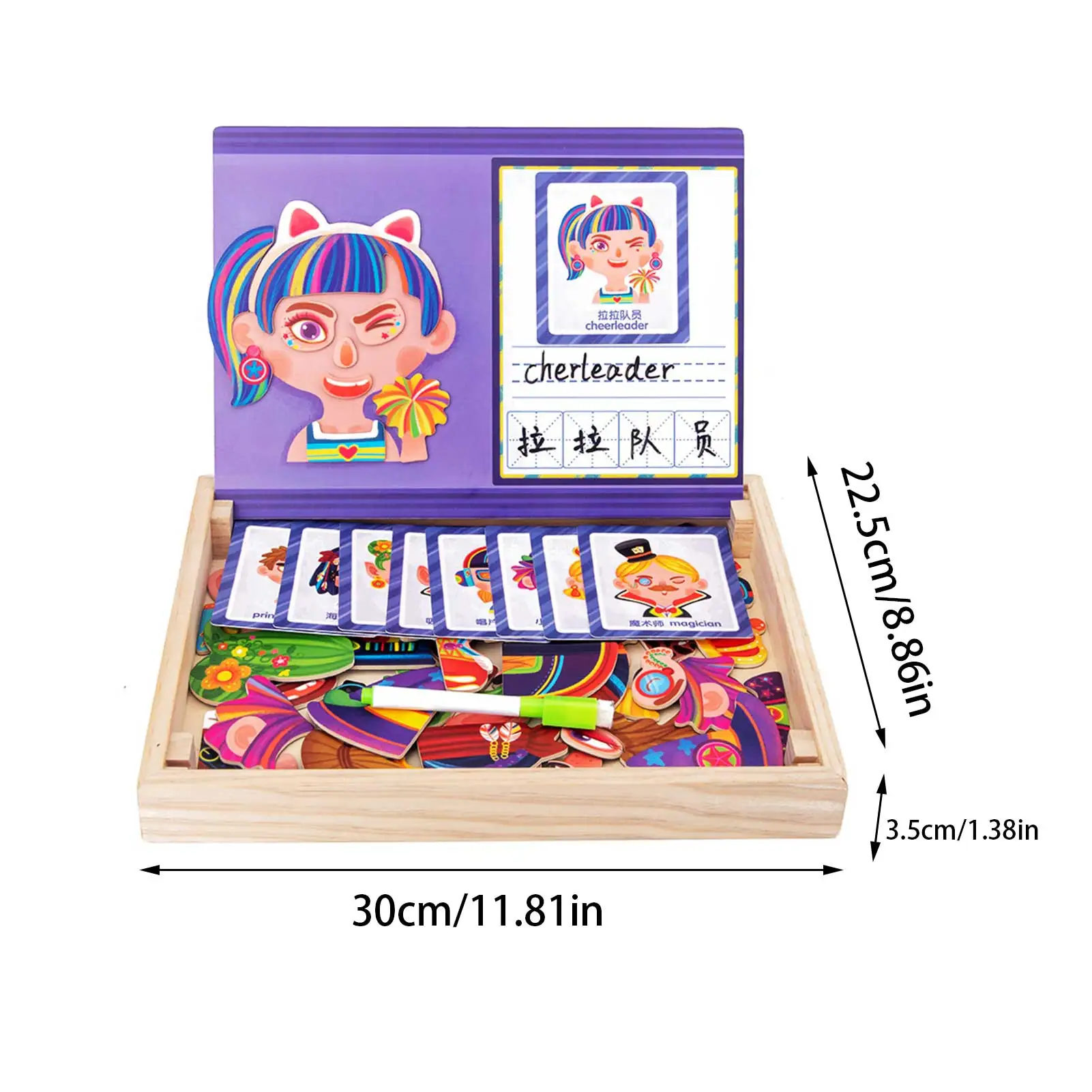 Early childhood education wooden jigsaw puzzle jigsaw puzzle toy character facial features dress up magnetic puzzle toys
Early childhood education wooden jigsaw puzzle jigsaw puzzle toy character facial features dress up magnetic puzzle toys