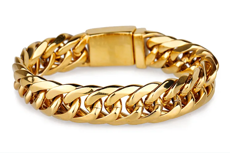 Korean version of the new jewelry gold color men's bracelet 316L Stainless steel
Korean version of the new jewelry gold color men's bracelet 316L Stainless steel
