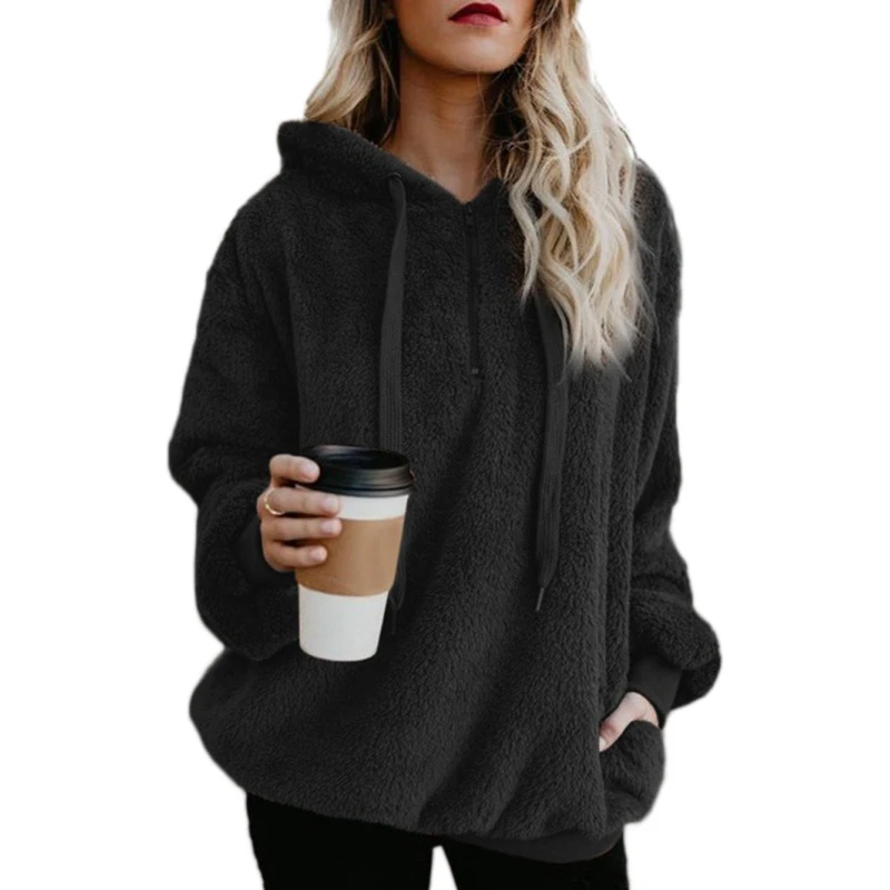 Oversized Women Pullover Hoodie Zipper Front Long Sleeve Sweatshirt Solid Pocket D08E
Oversized Women Pullover Hoodie Zipper Front Long Sleeve Sweatshirt Solid Pocket D08E