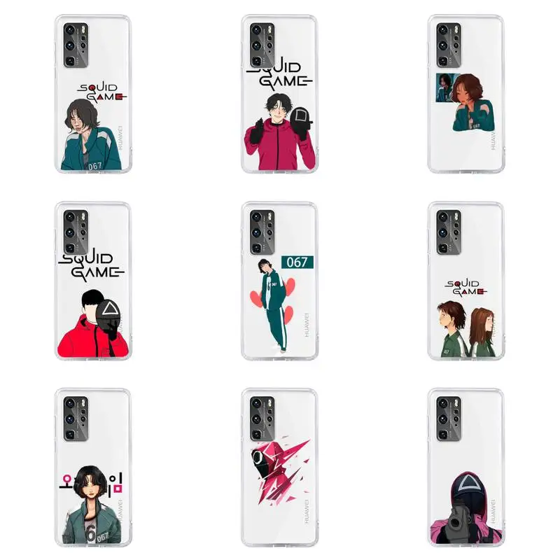squid game Phone Case For Huawei P40 P30 P20 Mate Honor 10i 30 20 i 10 40 8x 9x Pro Lite Transparent Cover
squid game Phone Case For Huawei P40 P30 P20 Mate Honor 10i 30 20 i 10 40 8x 9x Pro Lite Transparent Cover