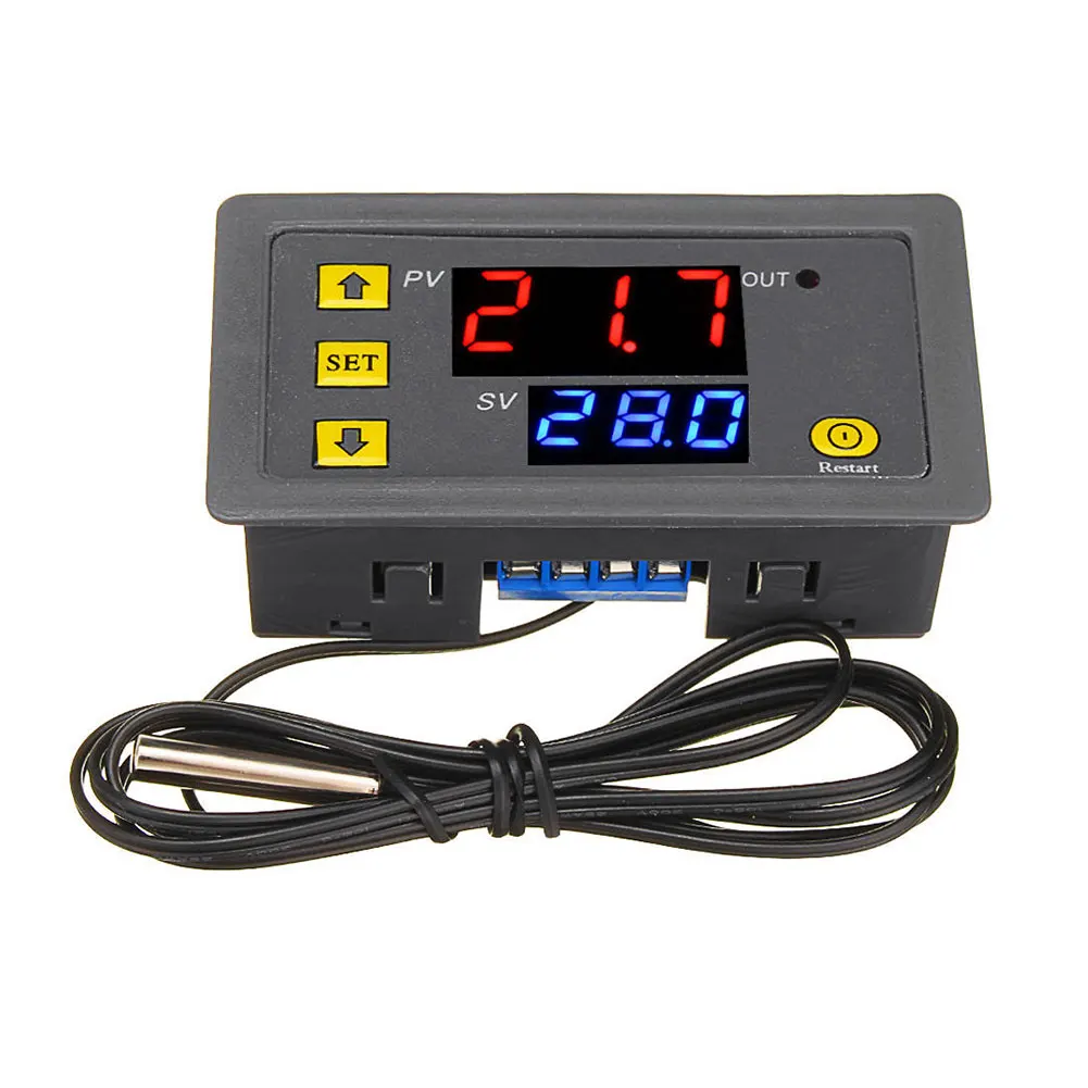 Digital Temperature Controller Thermostat W3230 DC 12V 24V AC110V-220V LED Display Heating Cooling White Black Waterproof Probe
Digital Temperature Controller Thermostat W3230 DC 12V 24V AC110V-220V LED Display Heating Cooling White Black Waterproof Probe
