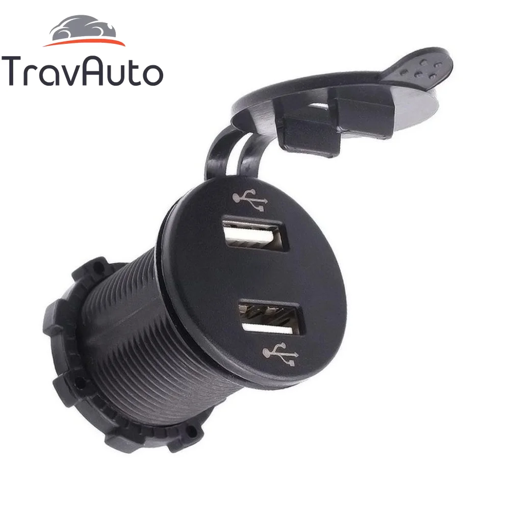 Зарядное устройство с 2 USB портами 1 А 12 24 В|usb charger 12v socket|12v socket12v car socket |