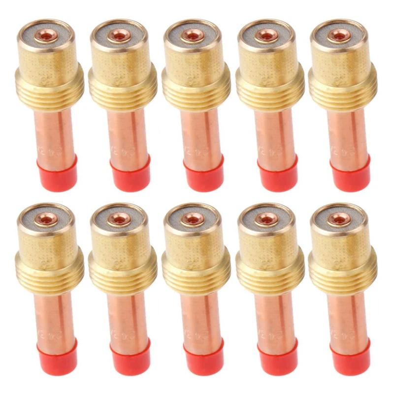 10Pcs TIG Accessory Gas Lens Medium 45V26 Size 2.4mm 3/32 Inch for Welding Torch 17 18 26 DB PTA SR Series Consumables
10Pcs TIG Accessory Gas Lens Medium 45V26 Size 2.4mm 3/32 Inch for Welding Torch 17 18 26 DB PTA SR Series Consumables