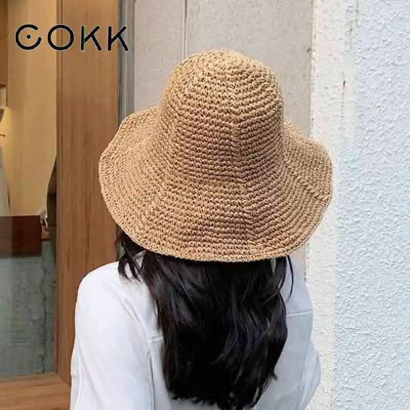 COKK Summer Hats For Women Straw Beach Hat Fisherman Cap Korean Sunscreen Folding Sun Hat Ladies Hats Panama Cap Gorro Chapeu
COKK Summer Hats For Women Straw Beach Hat Fisherman Cap Korean Sunscreen Folding Sun Hat Ladies Hats Panama Cap Gorro Chapeu