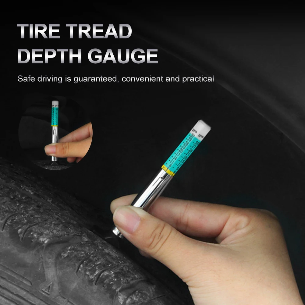 Universal Tyre Tread Depth Measuring Tool Cylindrical 25mm Depth Gauge Car Repair Tool Car Tyre Measuring Pen Color Coded
Universal Tyre Tread Depth Measuring Tool Cylindrical 25mm Depth Gauge Car Repair Tool Car Tyre Measuring Pen Color Coded