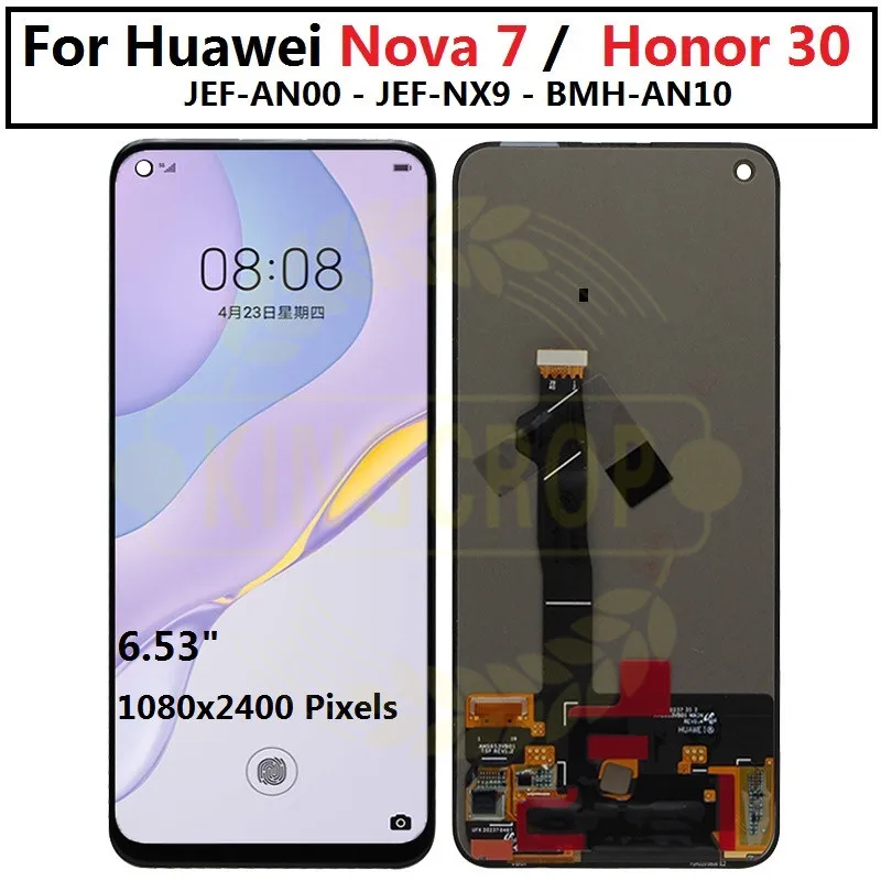 Оригинальный сменный ЖК-дисплей 6 53 дюйма для Huawei Nova 7 дигитайзер сенсорного