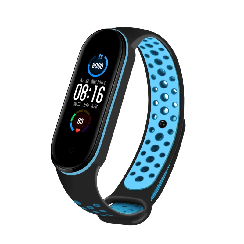 Спортивный дышащий ремешок с защитой от пота для Xiaomi Band 5, силиконовый браслет Mi Band 5, сменный Браслет для Miband 5, аксессуары
Спортивный дышащий ремешок с защитой от пота для Xiaomi Band 5, силиконовый браслет Mi Band 5, сменный Браслет для Miband 5, аксессуары