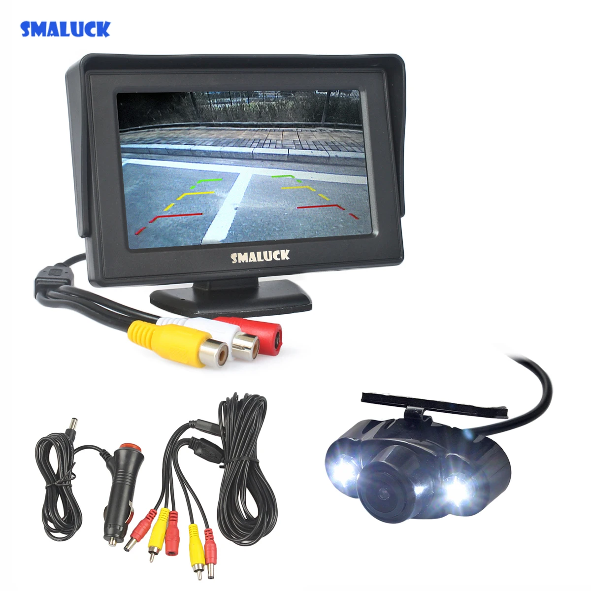 SMALUCK 4,3 дюймовый TFT LCD Автомобильный монитор + резервная Водонепроницаемая светодиодсветодиодный цветная камера заднего вида с ночным видением комплект парковочной системы
SMALUCK 4,3 дюймовый TFT LCD Автомобильный монитор + резервная Водонепроницаемая светодиодсветодиодный цветная камера заднего вида с ночным видением комплект парковочной системы