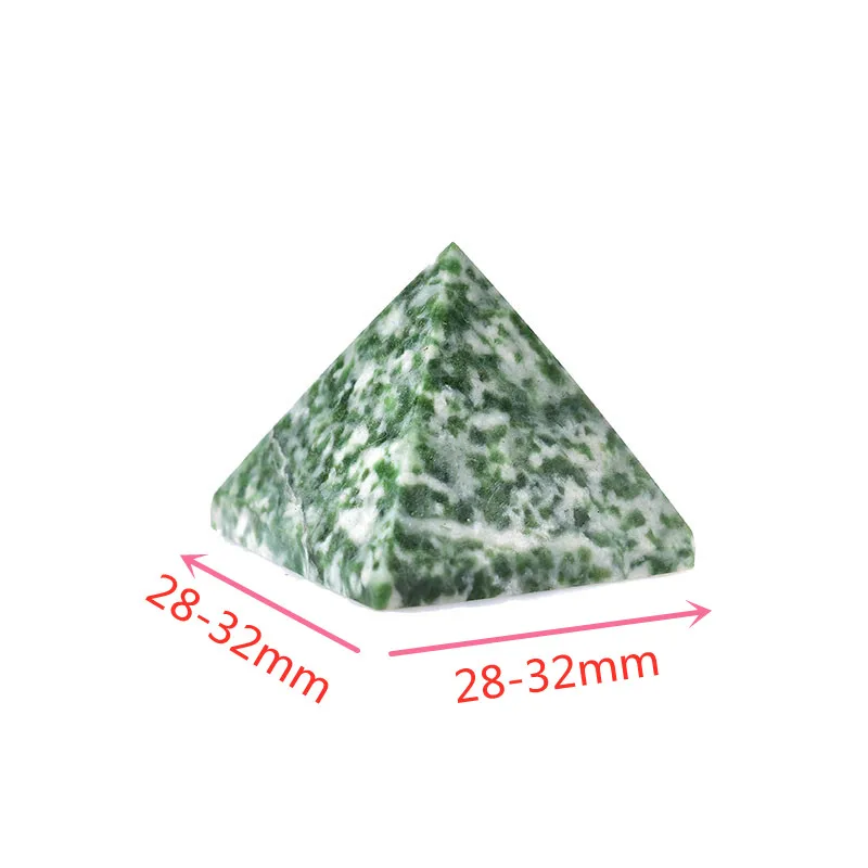 Natural Crystal Pyramid Quartz Healing Stone Chakra QingHai Jade Reiki Crystal Point Home Decor Crafts Of Gem Stone 1PC