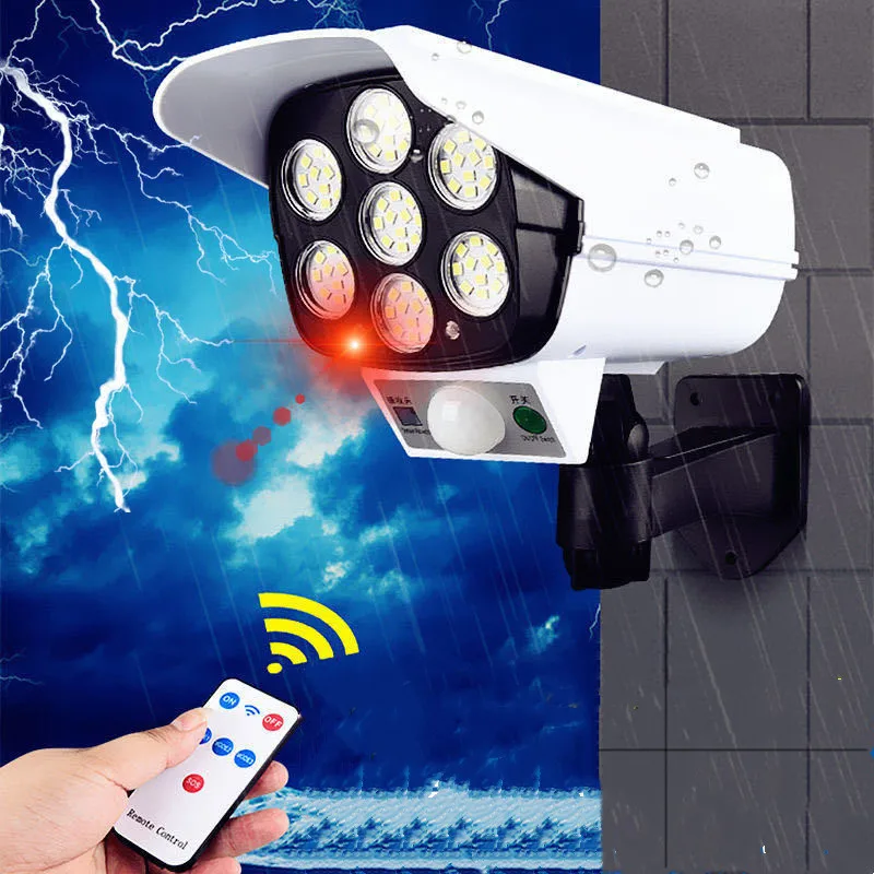 77 LED Solar Light Motion Sensor Simulation Camera Solar Led Light Outdoor Waterproof Solar Lamp 3 Mode for Garden Decoration
77 LED Solar Light Motion Sensor Simulation Camera Solar Led Light Outdoor Waterproof Solar Lamp 3 Mode for Garden Decoration