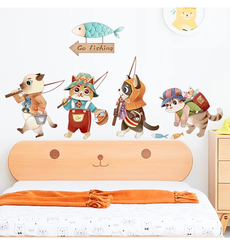 Creative Fishing Cat Wall Stickers Bedroom Living Room Decoration Aesthetic Art Self Adhesive PVC Wallpaper
Creative Fishing Cat Wall Stickers Bedroom Living Room Decoration Aesthetic Art Self Adhesive PVC Wallpaper