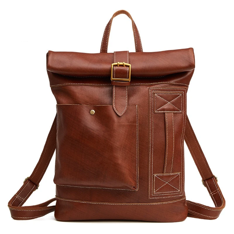 Top Quality 100% Genuine Leather Men's Backpack Fashion Large Capacity Shoolbag For Boy Leather Laptop Backpack Bag
Top Quality 100% Genuine Leather Men's Backpack Fashion Large Capacity Shoolbag For Boy Leather Laptop Backpack Bag