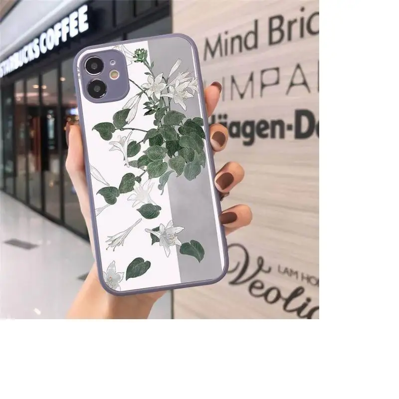 Phone Case For iPhone 12 11 Mini Pro XR XS Max 7 8 Plus X Chinese Flower Matte transparent Gray Cover
Phone Case For iPhone 12 11 Mini Pro XR XS Max 7 8 Plus X Chinese Flower Matte transparent Gray Cover