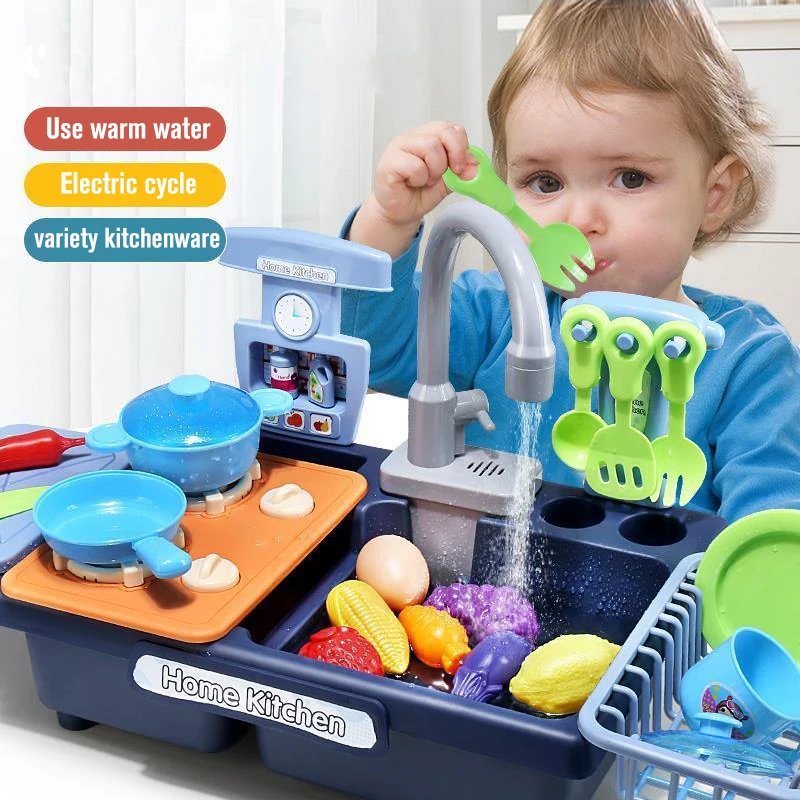 Kids Kitchen Toys Simulation Electric Dishwasher Educational Toys Water Wash Basin Kit for Children Gifts
Kids Kitchen Toys Simulation Electric Dishwasher Educational Toys Water Wash Basin Kit for Children Gifts