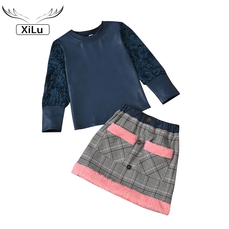 Пуловер с круглым вырезом для девочек, подходящая цветная клетчатая юбка, костюм из двух предметов, Детская эксклюзивная одежда, одежда для ... 
Пуловер с круглым вырезом для девочек, подходящая цветная клетчатая юбка, костюм из двух предметов, Детская эксклюзивная одежда, одежда для ...