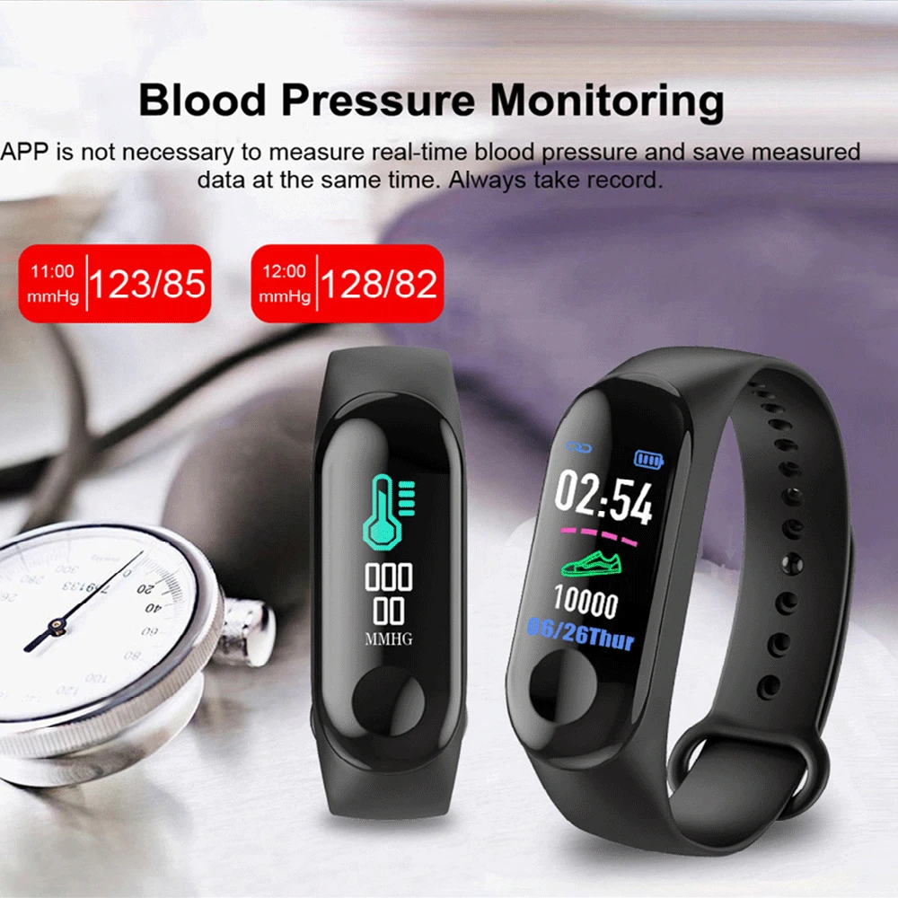 M3 Smart Band Smart Wristband Heart Rate Blood Pressure Smart Watch Men Women Life Waterproof Wristband Fitness Tracker Watches
M3 Smart Band Smart Wristband Heart Rate Blood Pressure Smart Watch Men Women Life Waterproof Wristband Fitness Tracker Watches