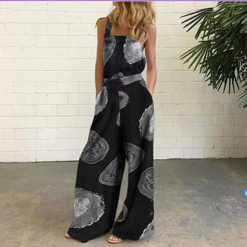 Women Jumpsuit Female Rompers Sleeveless Wide Leg Printed Jumpsuits Summer Overalls Suspenders Pantalon Femme Plus Size Playsuit
Women Jumpsuit Female Rompers Sleeveless Wide Leg Printed Jumpsuits Summer Overalls Suspenders Pantalon Femme Plus Size Playsuit