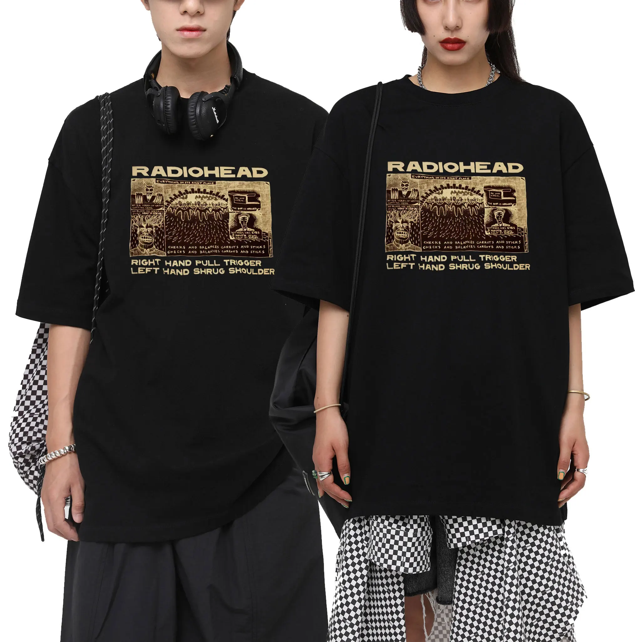 Radiohead Harajuku Printing T-shirt Summer Style Fashion Men Casual Round Neck T-shirt Cotton Tops Women Oversized Loose Tees
Radiohead Harajuku Printing T-shirt Summer Style Fashion Men Casual Round Neck T-shirt Cotton Tops Women Oversized Loose Tees