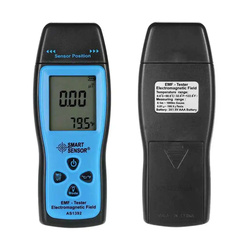 SMART SENSOR AS1392 Handheld Electromagnetic Radiation Detector Digital LCD EMF Meter 0-2000mG Dosimeter Tester Radiation Detect
SMART SENSOR AS1392 Handheld Electromagnetic Radiation Detector Digital LCD EMF Meter 0-2000mG Dosimeter Tester Radiation Detect