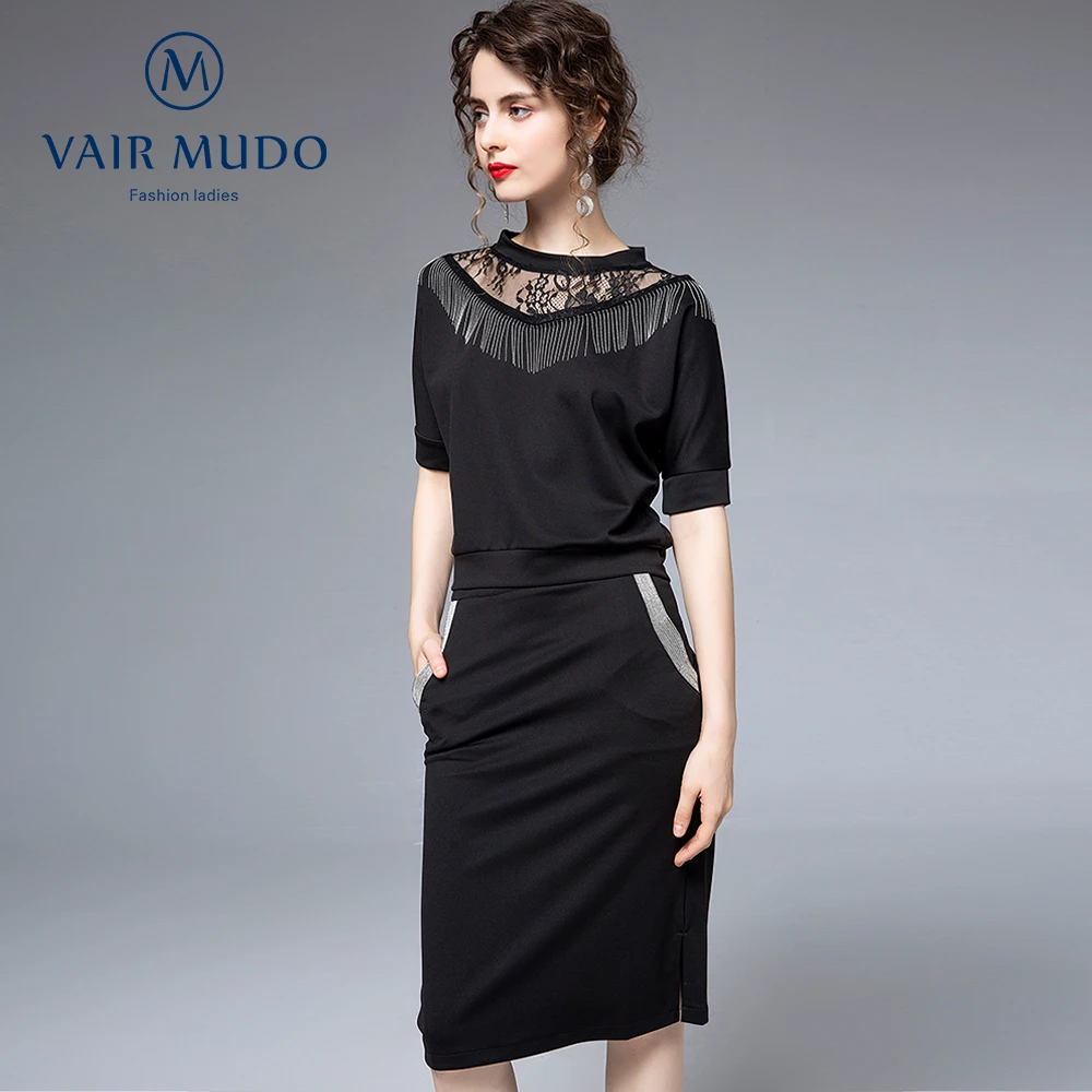 New Fashion Women Dress Retro Lace V-neck fringed slim Dress Stitching Two-piece Office Ladies Skirt Elegant Women Dress Y-449
New Fashion Women Dress Retro Lace V-neck fringed slim Dress Stitching Two-piece Office Ladies Skirt Elegant Women Dress Y-449