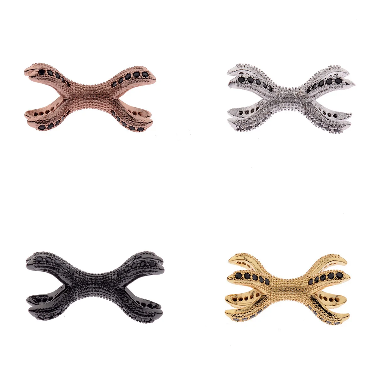 Zircon Pave Rhinestones Dragon Claw Connector Spacer Beads Bracelet Connector Charms Beads for Jewelry Making 23x13mm
Zircon Pave Rhinestones Dragon Claw Connector Spacer Beads Bracelet Connector Charms Beads for Jewelry Making 23x13mm