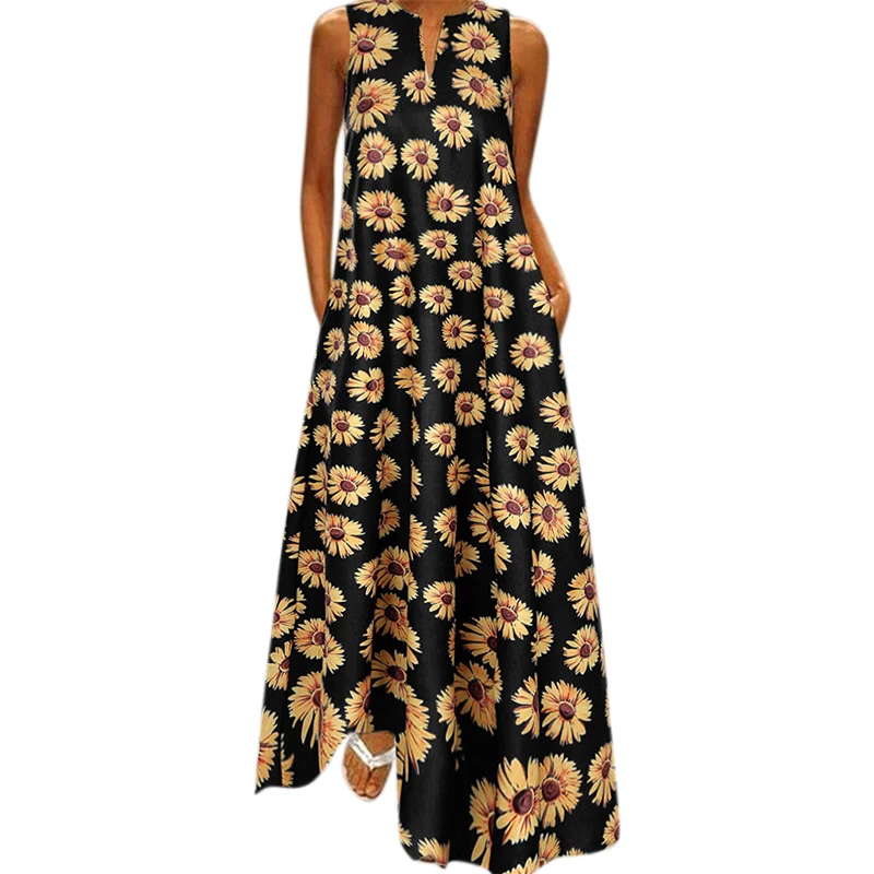 Vicabo Big Daisy Dress 2020 Womens Summer Dresses Female Fashion Sleeveless Vestido Ladies Floor Length A-line Dress Large
Vicabo Big Daisy Dress 2020 Womens Summer Dresses Female Fashion Sleeveless Vestido Ladies Floor Length A-line Dress Large