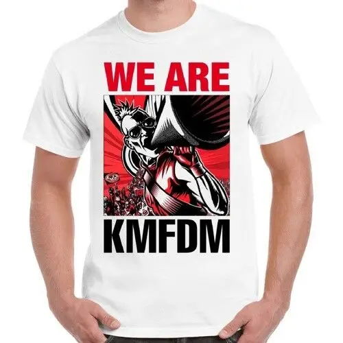 Kmfdm We Are промышленный передний 242 Die Krupps Mdfmk Ebm Ретро футболка 58| |