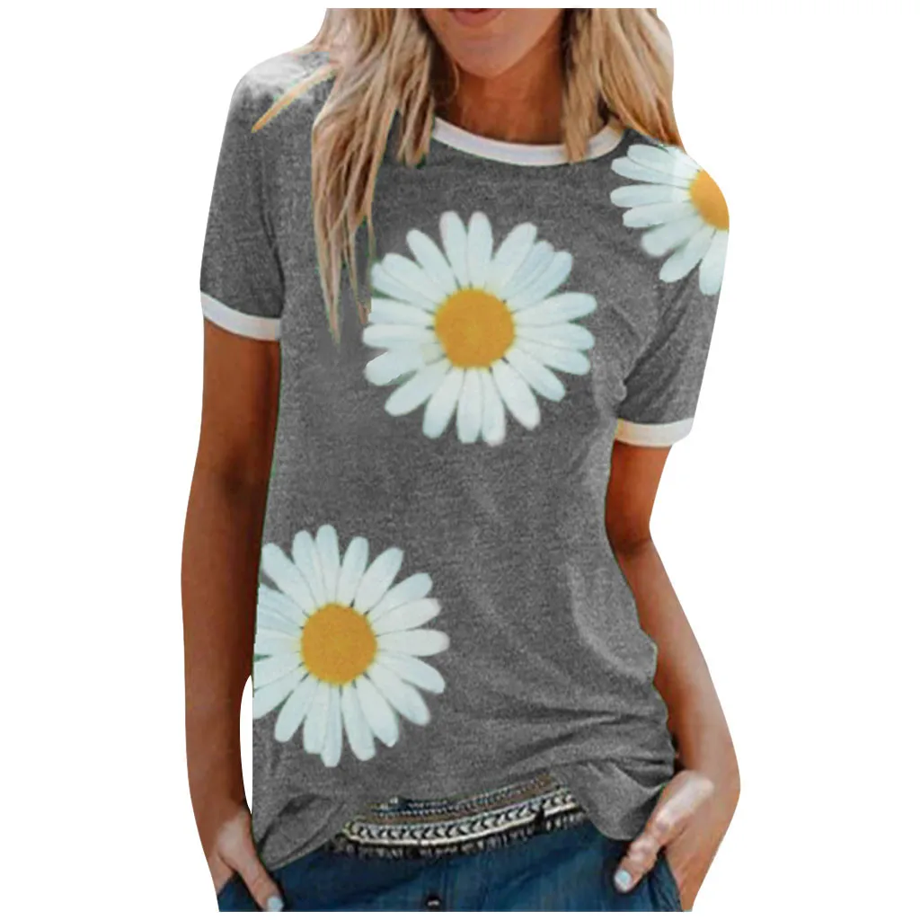Plus Size Fashion Daisy Print Blouse Cotton Linen O-Neck Tops Casual Summer Ladies Top Female Women Short Sleeve Blusas Pullover
Plus Size Fashion Daisy Print Blouse Cotton Linen O-Neck Tops Casual Summer Ladies Top Female Women Short Sleeve Blusas Pullover