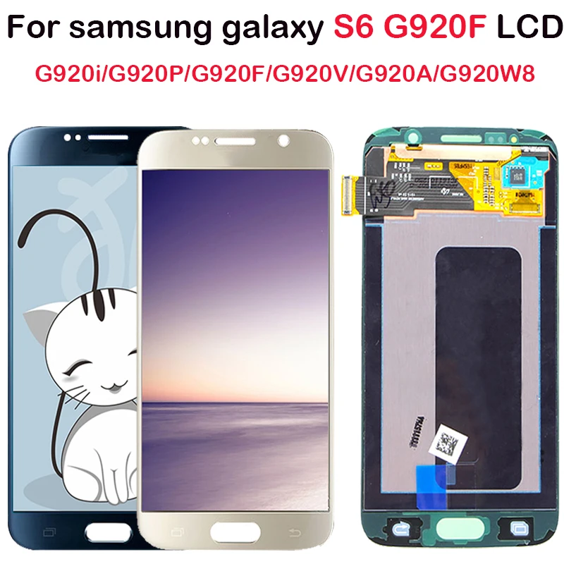 For Samsung Galaxy G920F G920FD G920i S6 lcd display touch screen digitizer Replacement with Frame | Мобильные телефоны и
