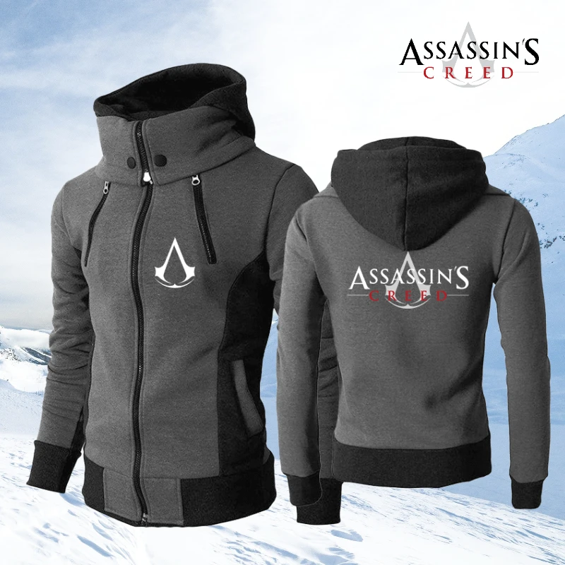 Men's Assassin Print Jacket Fall Winter Zipper Hoodie Slim Fit Hoodie Stand-up Collar Coats Bomber Scarf Collar Hooded Jackets
Men's Assassin Print Jacket Fall Winter Zipper Hoodie Slim Fit Hoodie Stand-up Collar Coats Bomber Scarf Collar Hooded Jackets