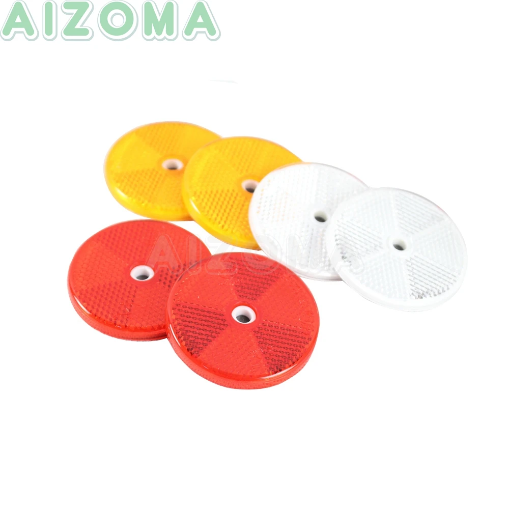 2pcs Universal Plastic Reflector Reflective Safety Warning Plate Stickers Sign Red/White/Yellow For Automobile Motorcycle ATV 
2pcs Universal Plastic Reflector Reflective Safety Warning Plate Stickers Sign Red/White/Yellow For Automobile Motorcycle ATV
