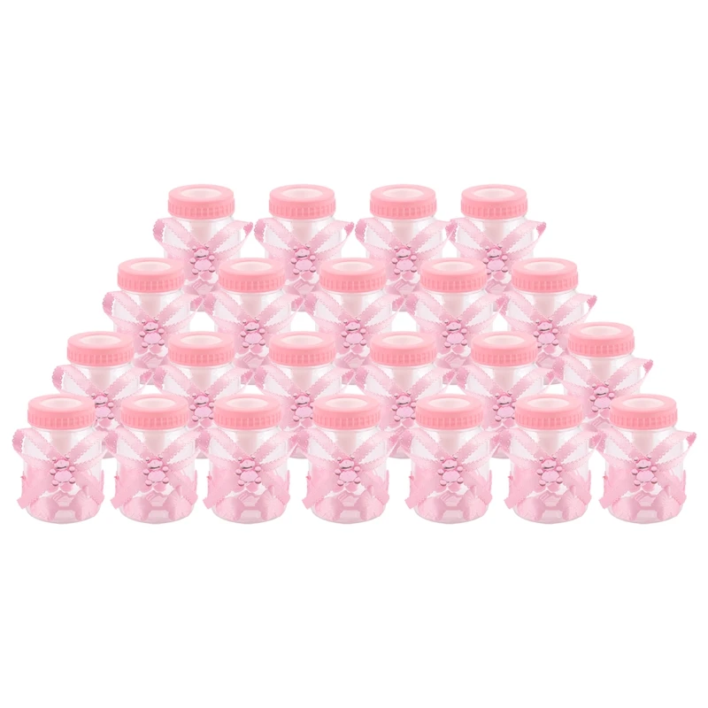 24 x Baby bottle mini baby 4x9cm rhinestone bear gift favor girl baptism Promotion | Дом и сад
