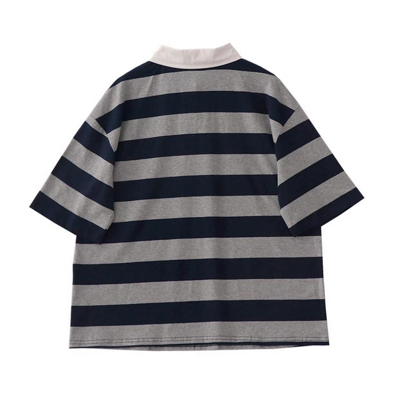 Korean Style Striped Printed T-shirt Women 2021 Summer New Casual Polo Collar Short Sleeve Tee Female Harajuku All-match Ins Top
Korean Style Striped Printed T-shirt Women 2021 Summer New Casual Polo Collar Short Sleeve Tee Female Harajuku All-match Ins Top