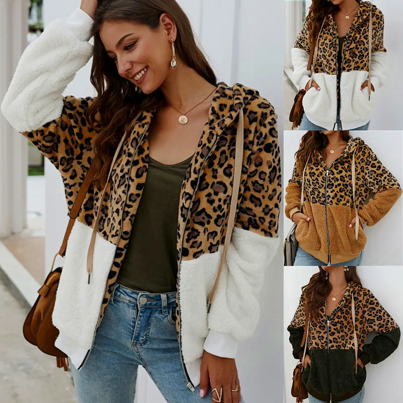 Greenwild Long Sleeve Warm Leopard Print Women's Winter Jacket with Zipper Fleece Female Clothing
Greenwild Long Sleeve Warm Leopard Print Women's Winter Jacket with Zipper Fleece Female Clothing