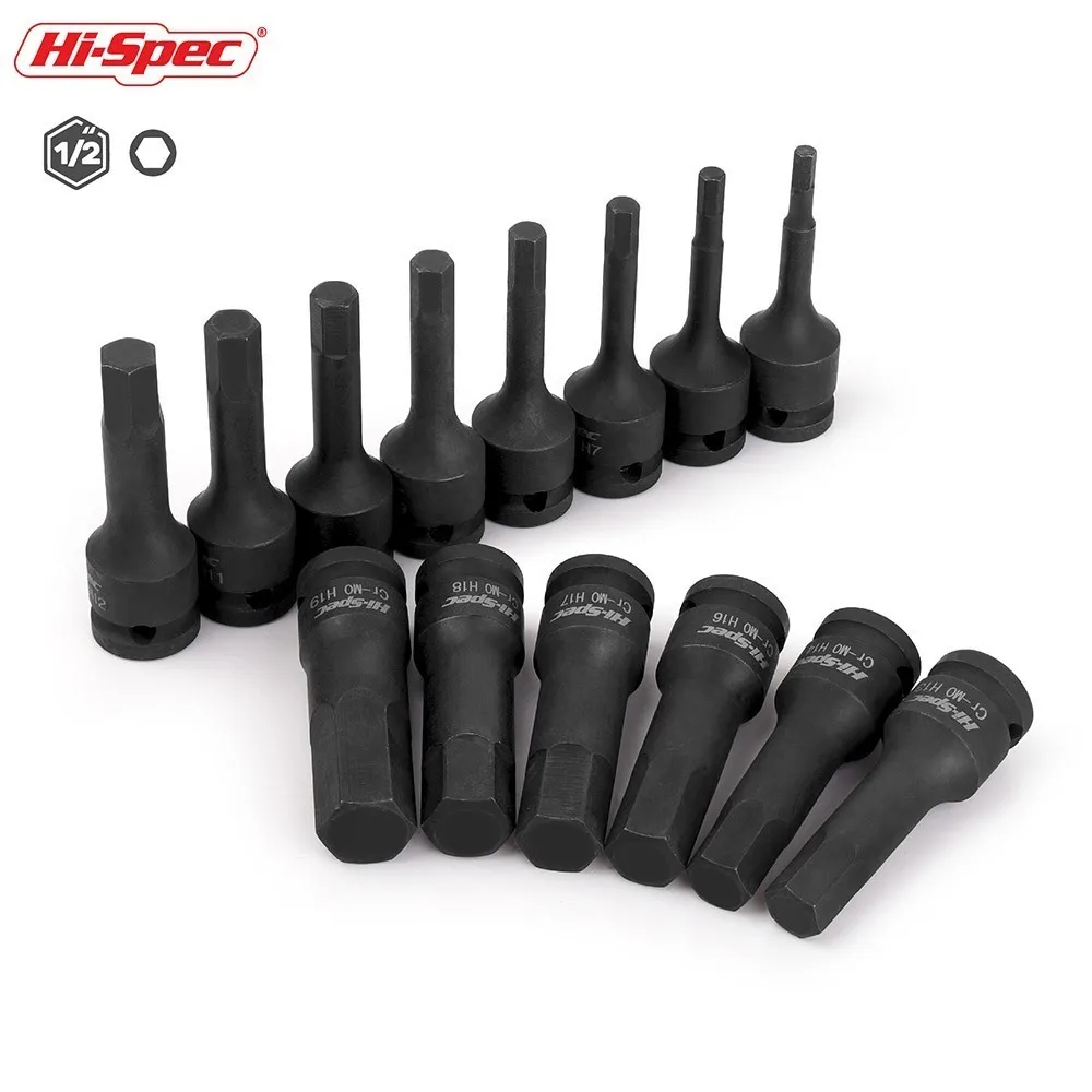 Hi Spec 1/2 ударный шестигранный набор головок CR MO Набор отверток H5 H19 головка