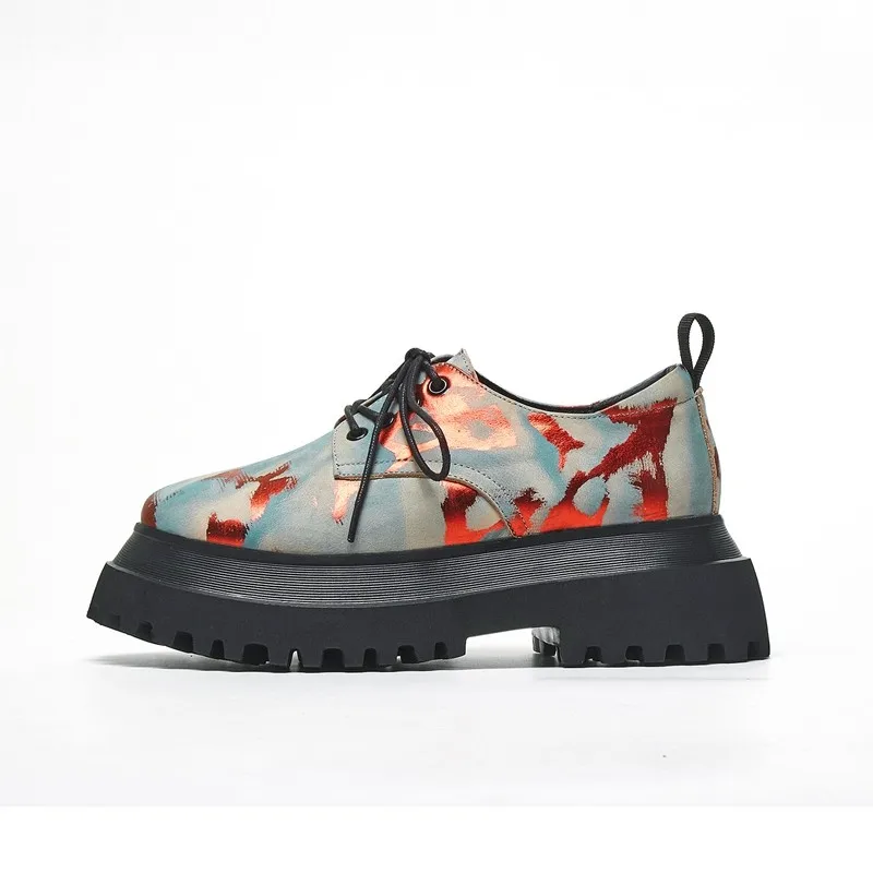 Handmade Thick Bottom Leather Shoe Women 2021 Spring Round Toe Genuine Leather Flat Platform Lace Up Casual Fashion Shoes Black
Handmade Thick Bottom Leather Shoe Women 2021 Spring Round Toe Genuine Leather Flat Platform Lace Up Casual Fashion Shoes Black