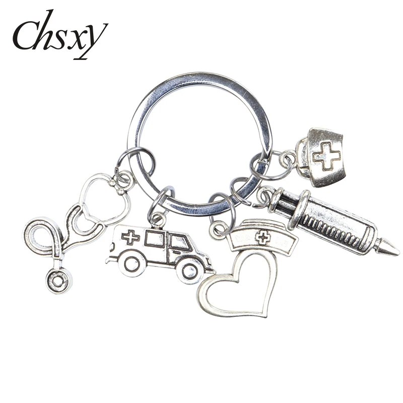 Doctor Nurse Medical Syringe Stethoscope Image Heart Charms Keychain Holder Key Chain Key Rings for Car Bag DIY Handmade Jewelry
Doctor Nurse Medical Syringe Stethoscope Image Heart Charms Keychain Holder Key Chain Key Rings for Car Bag DIY Handmade Jewelry