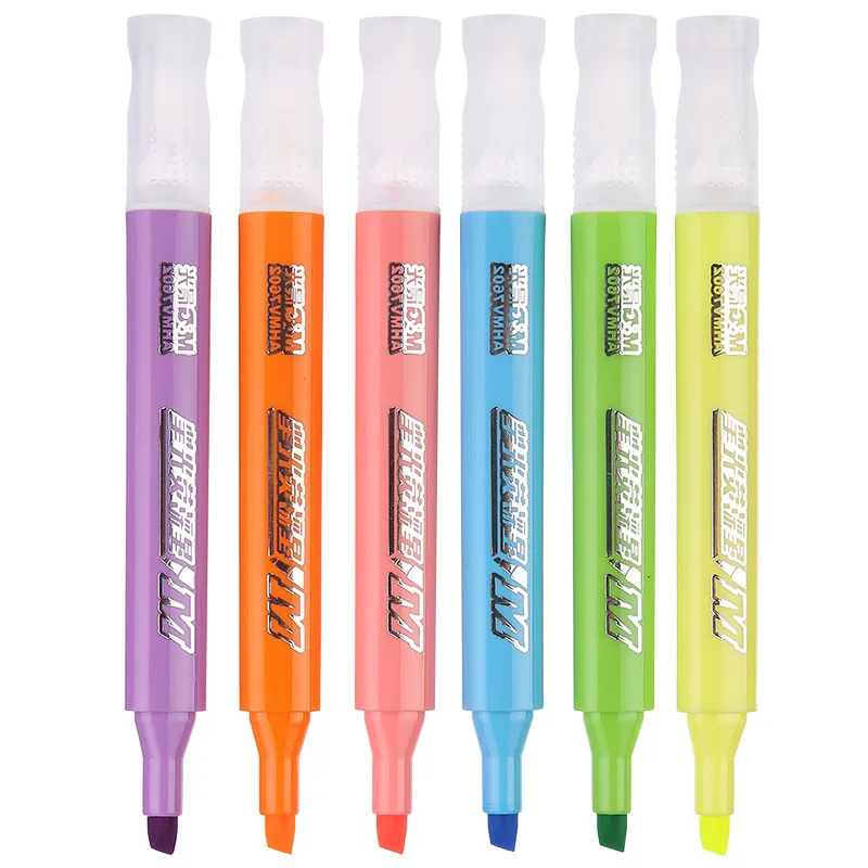 M&G 6 Colors Wide Chisel Tip Markers Fluorescent Highlighters Assorted Color Maker Chisel Tip Highlighter Pens 
M&G 6 Colors Wide Chisel Tip Markers Fluorescent Highlighters Assorted Color Maker Chisel Tip Highlighter Pens