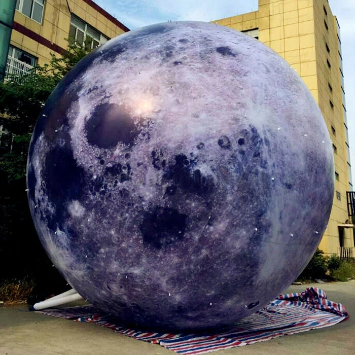 

13ft Huge inflatable moon ball with LED light inflatable planet balloon for advertising Outdoor Event Decoration