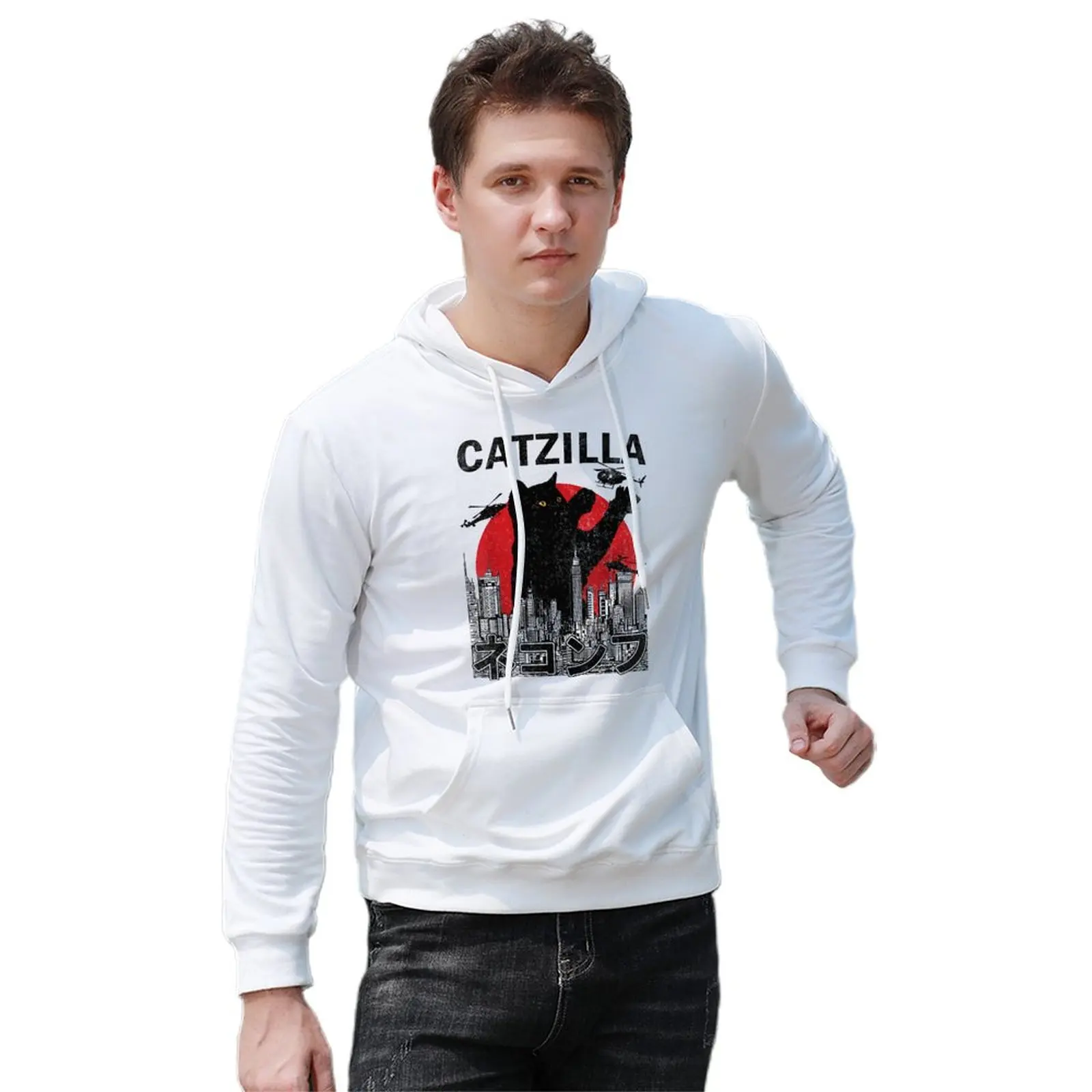 Catzilla Japanese Cat Hoodies Kitten Lover Cotton Hoodie Nice Streetwear Long Sleeve Pullover Hoodie Men Oversized Winter 
Catzilla Japanese Cat Hoodies Kitten Lover Cotton Hoodie Nice Streetwear Long Sleeve Pullover Hoodie Men Oversized Winter