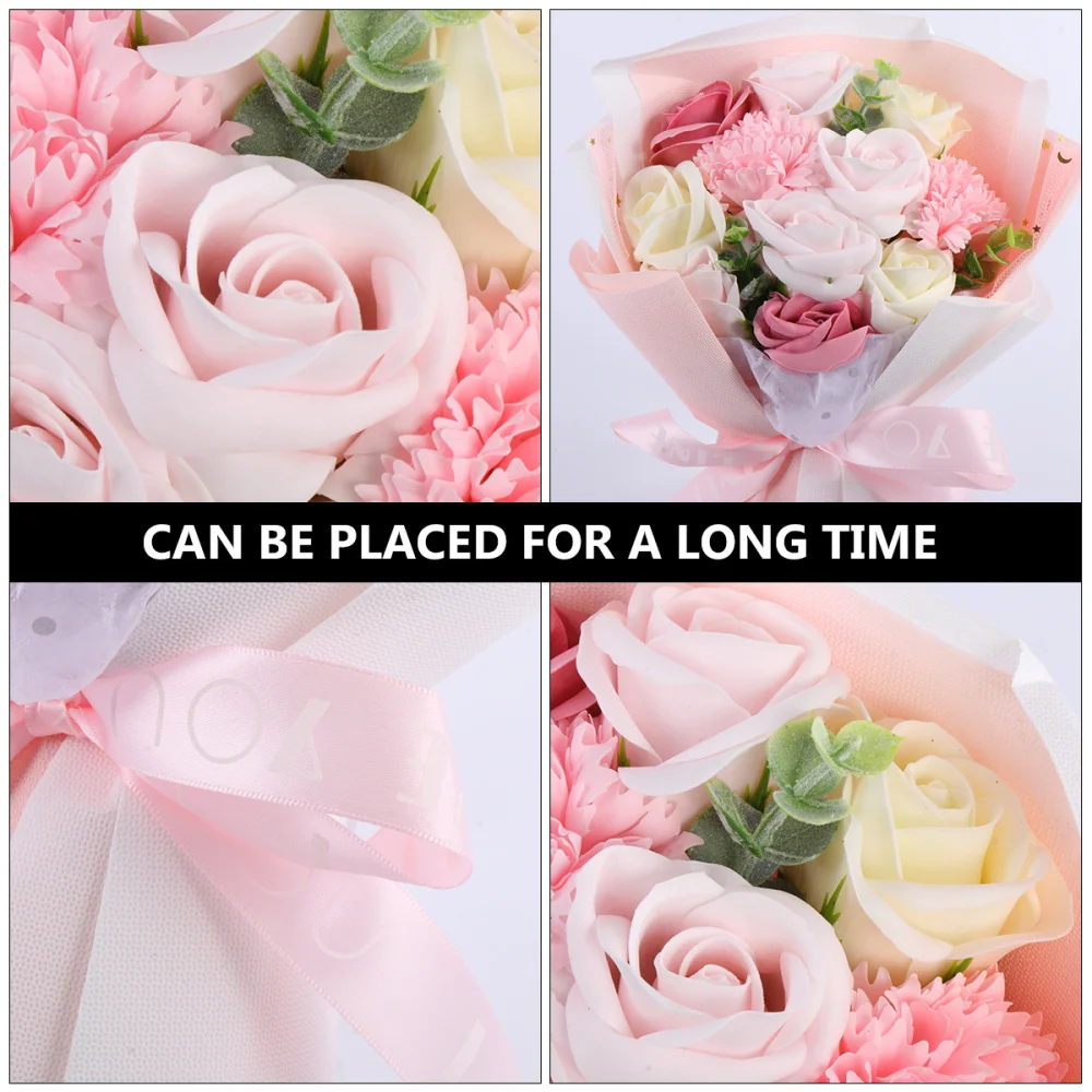 1 Bundle Soap Flower Simulation Flower Rose Carnation Soap Bouquet for Festival 
1 Bundle Soap Flower Simulation Flower Rose Carnation Soap Bouquet for Festival