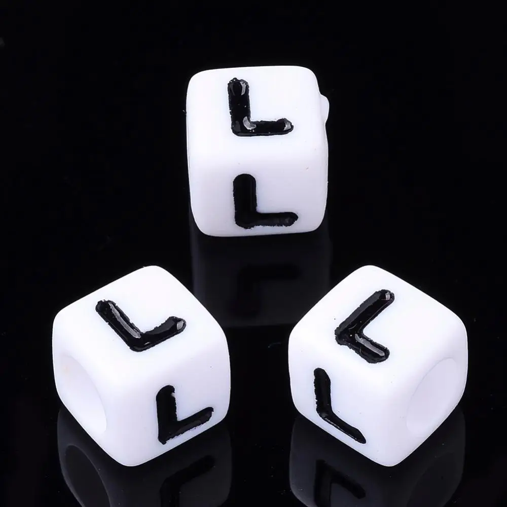 500 g Acrylic Letter Beads Cube Letter L White Size: about 7mm wide 7mm long 7mm high hole: 3.5mm about 2000pcs/500g
500 g Acrylic Letter Beads Cube Letter L White Size: about 7mm wide 7mm long 7mm high hole: 3.5mm about 2000pcs/500g
