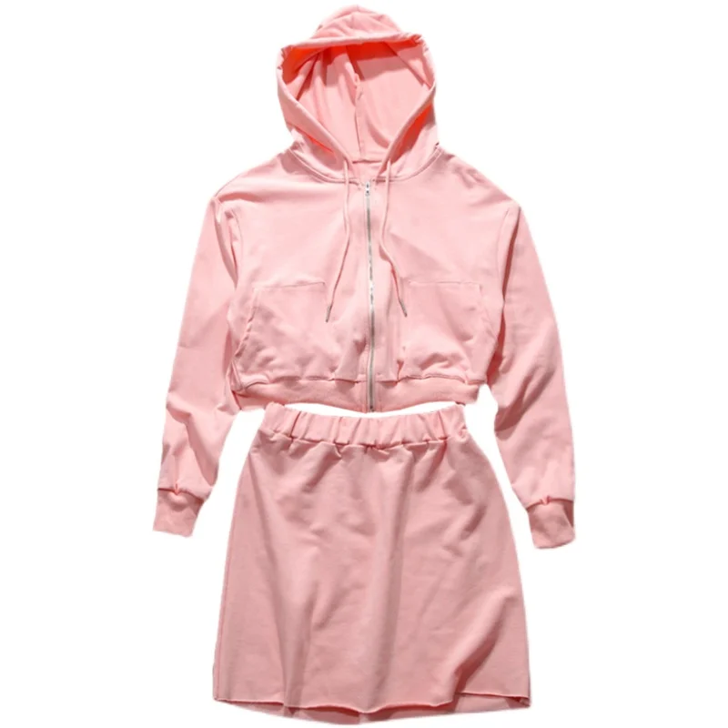 Kimutomo Fashion Casual Suit Women's Spring Summer 2021 New Korean Short Hooded Top + Skirt Two-piece Set Ins Style Female
Kimutomo Fashion Casual Suit Women's Spring Summer 2021 New Korean Short Hooded Top + Skirt Two-piece Set Ins Style Female