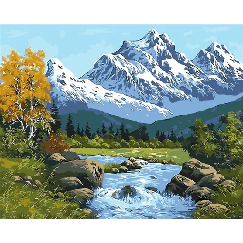SELILALI DIY Oil Painting By Numbers 60x75cm Snow Mountain Scenery Oil Paint Kits Hand Painted Picture Number Home Decor Craft
SELILALI DIY Oil Painting By Numbers 60x75cm Snow Mountain Scenery Oil Paint Kits Hand Painted Picture Number Home Decor Craft
