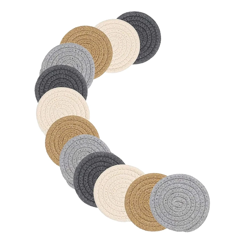 Big deal 12 Pcs Handmade Cotton Braided Coasters for Drinks,Anti Slip Heat Insulation Fast Water Absorption Home Decor Cup Mat
Big deal 12 Pcs Handmade Cotton Braided Coasters for Drinks,Anti Slip Heat Insulation Fast Water Absorption Home Decor Cup Mat