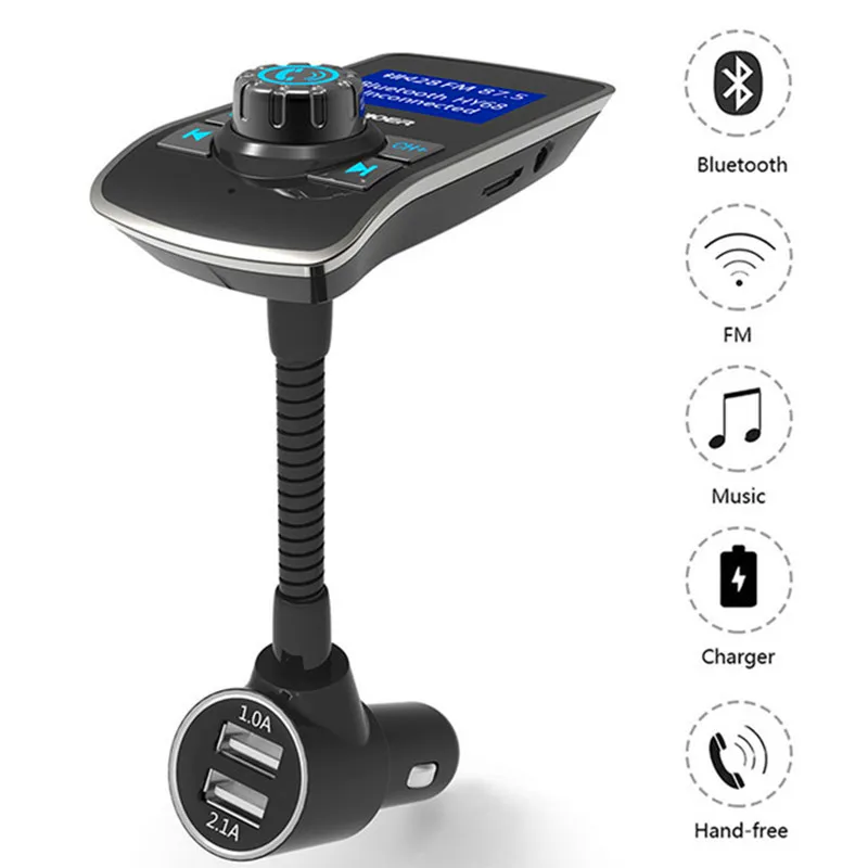 DOXINGYE Wireless Bluetooth Car Kit FM Transmitter MP3 Player A2DP Bluetooth Handsfree Dual USB Car Charger Support SD USB AUX
DOXINGYE Wireless Bluetooth Car Kit FM Transmitter MP3 Player A2DP Bluetooth Handsfree Dual USB Car Charger Support SD USB AUX