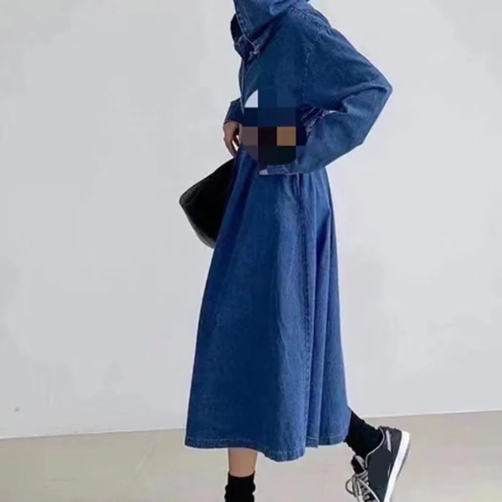 2021 Dress Belt Japanese Korean Spring And Autumn Temperament Korean Hooded Lace-up Long Denim Dress Jacket Slim Japan
2021 Dress Belt Japanese Korean Spring And Autumn Temperament Korean Hooded Lace-up Long Denim Dress Jacket Slim Japan