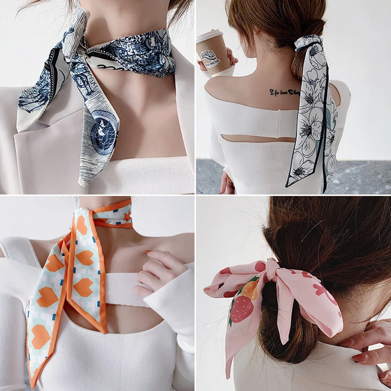 Fine French Silk Scarf Square Women Foulard Bandana Silk Scarf for Hair Girls Fashion Fruit Stripe Print Lady Hair Neck Scarves
Fine French Silk Scarf Square Women Foulard Bandana Silk Scarf for Hair Girls Fashion Fruit Stripe Print Lady Hair Neck Scarves