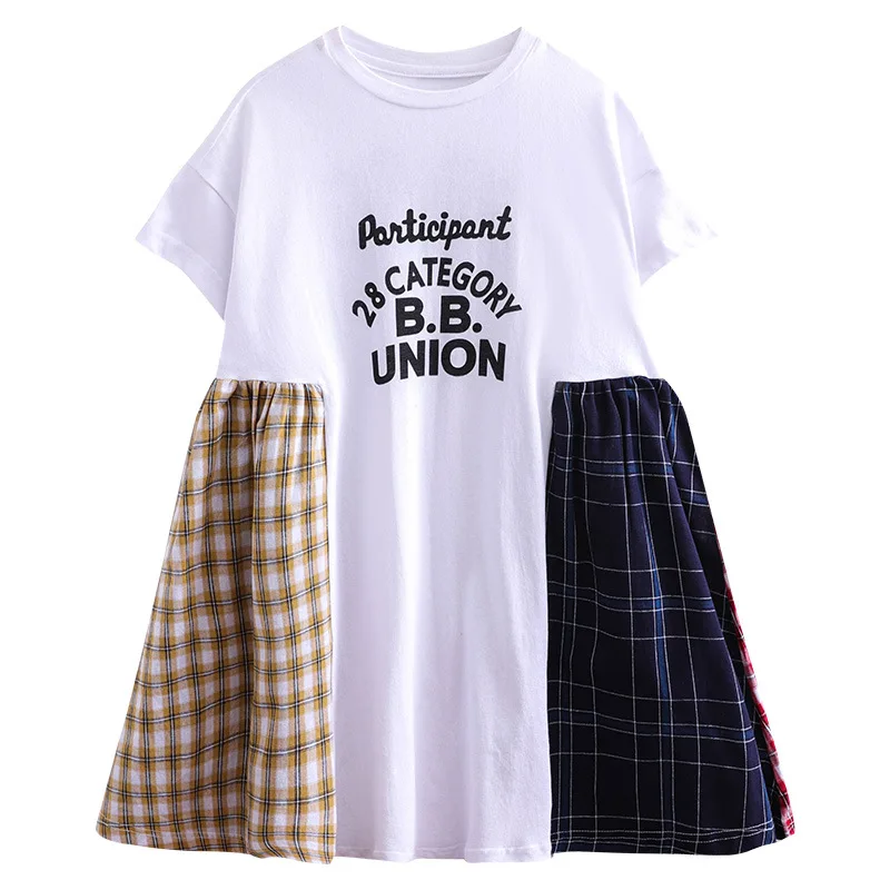 Girls Summer Dress Fashion Letter T-shirt Dresses for Girl Princess Dress 2021 New Splicing Casual Dress for Childrens Costumes
Girls Summer Dress Fashion Letter T-shirt Dresses for Girl Princess Dress 2021 New Splicing Casual Dress for Childrens Costumes